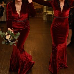 “Colors” Burgundy Evening gown